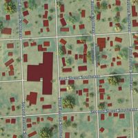 Second close-up of the map of Lidgerwood, North Dakota print showing more streets and buildings