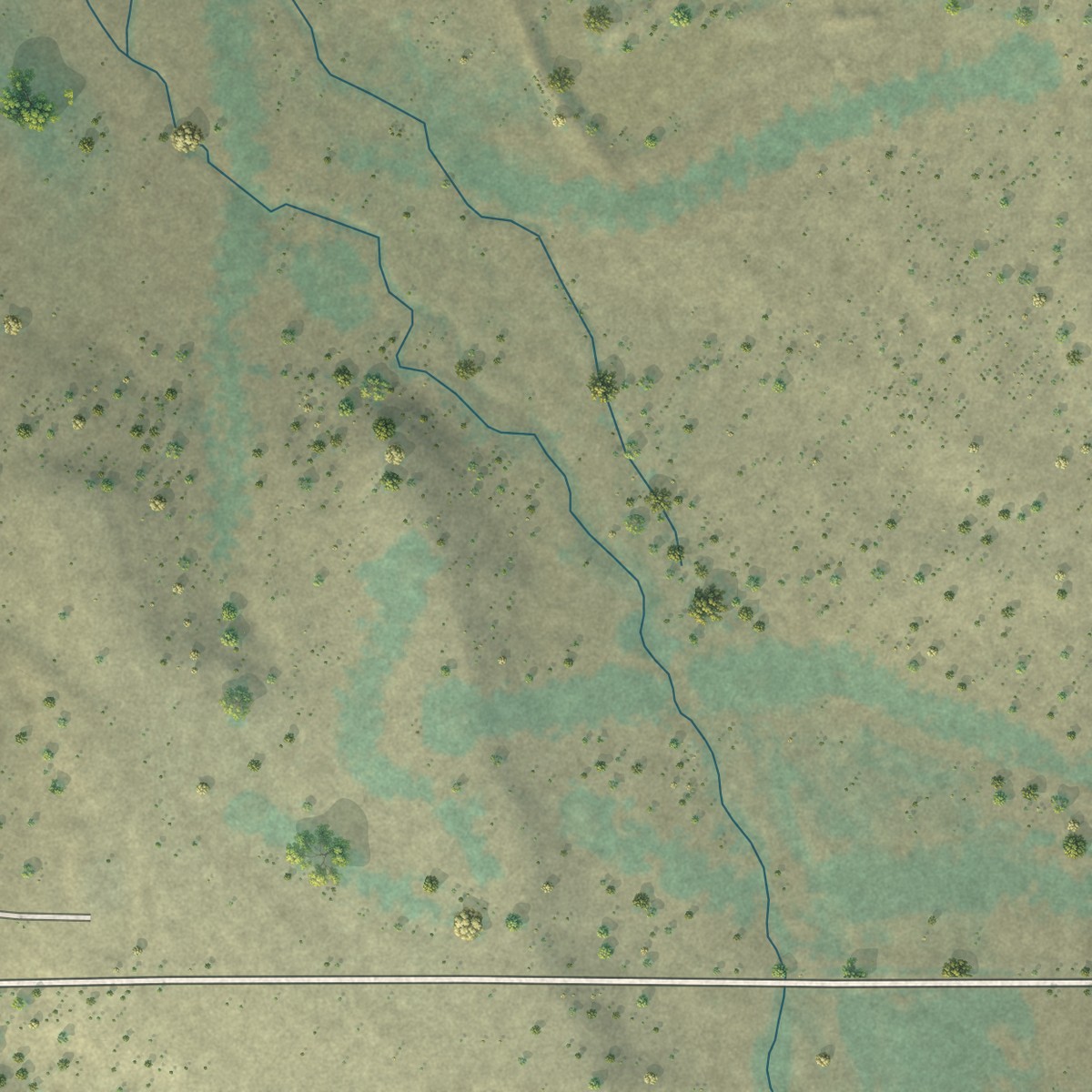 Second close-up of the map of Likely, California print showing more streets and buildings