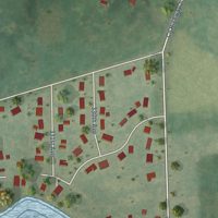 Second close-up of the map of Lily Lake, Wisconsin print showing more streets and buildings