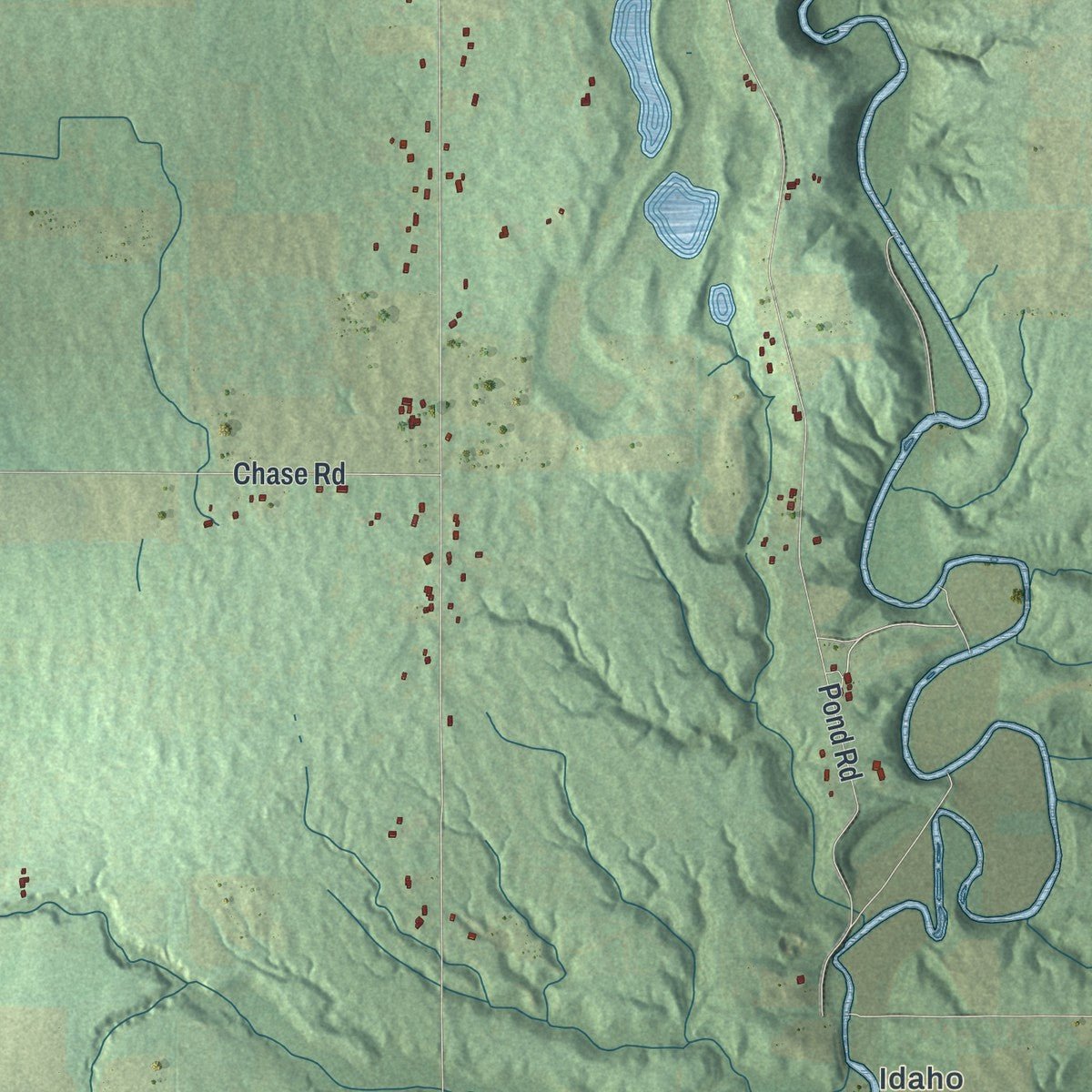 Second close-up of the map of the Town of Lima, New York print showing more streets and buildings