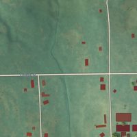Second close-up of the map of Lima, Oklahoma print showing more streets and buildings