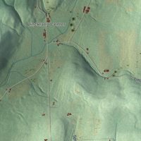 Second close-up of the map of Lincklaen, New York print showing more streets and buildings