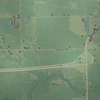 Second close-up of the map of Lincoln, Arenac County, Michigan print showing more streets and buildings