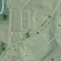 Second close-up of the map of Lincoln Homes, Georgia print showing more streets and buildings
