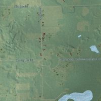 Second close-up of the map of Lincoln, Isabella County, Michigan print showing more streets and buildings