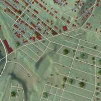 Second close-up of the map of Lincoln-Lemington-Belmar, Pennsylvania print showing more streets and buildings