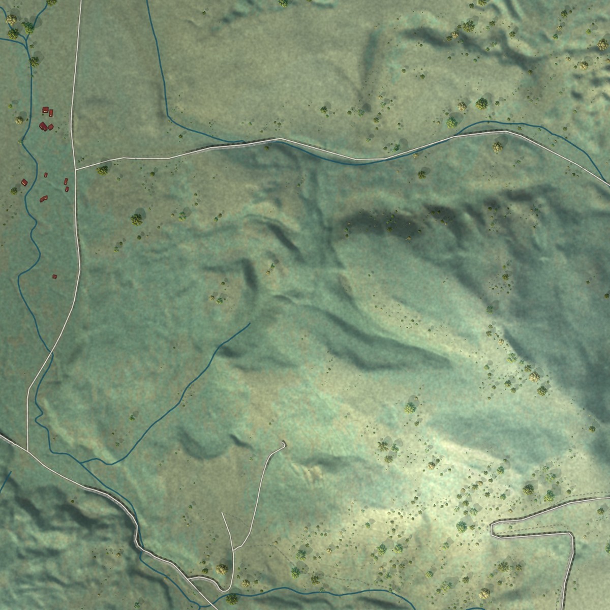 Second close-up of the map of Lincoln, Montana print showing more streets and buildings
