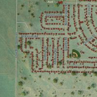 Second close-up of the map of Lincoln, North Dakota print showing more streets and buildings