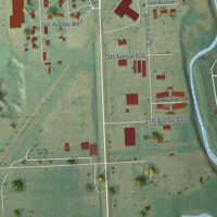 Second close-up of the map of Lisbon, North Dakota print showing more streets and buildings