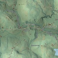 Second close-up of the map of Lisle, New York print showing more streets and buildings