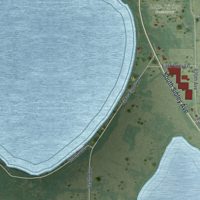 Second close-up of the map of Litchfield, Minnesota print showing more streets and buildings