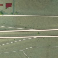 Second close-up of the map of Little America, Wyoming print showing more streets and buildings