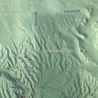Second close-up of the map of Little Traverse, Michigan print showing more streets and buildings