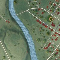 Second close-up of the map of Littlefork, Minnesota print showing more streets and buildings