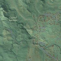 Second close-up of the map of Littlerock, Washington print showing more streets and buildings