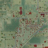 Second close-up of the map of Live Oak, Florida print showing more streets and buildings