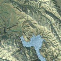 Second close-up of the map of Livermore, California print showing more streets and buildings