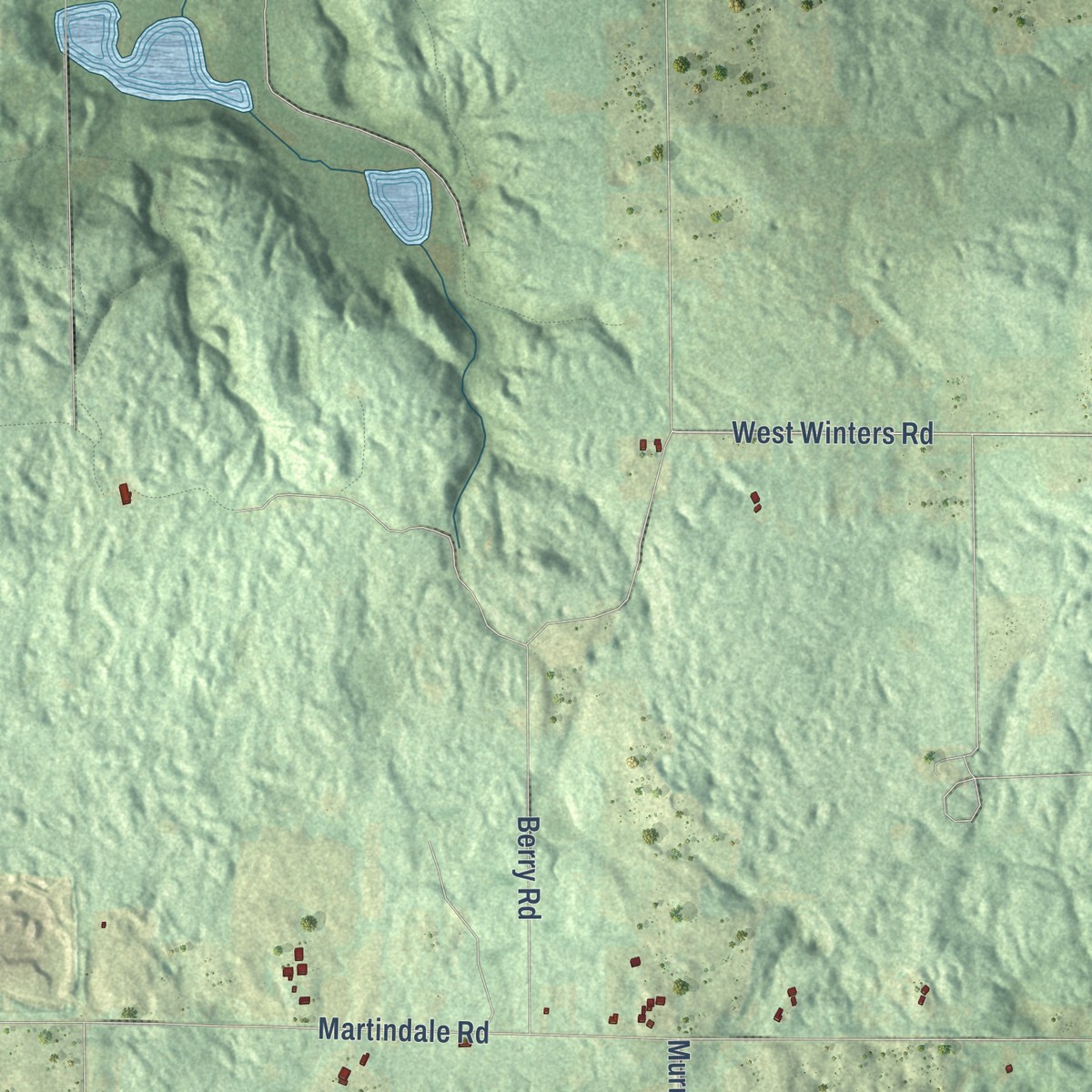 Second close-up of the map of Livingston, Michigan print showing more streets and buildings