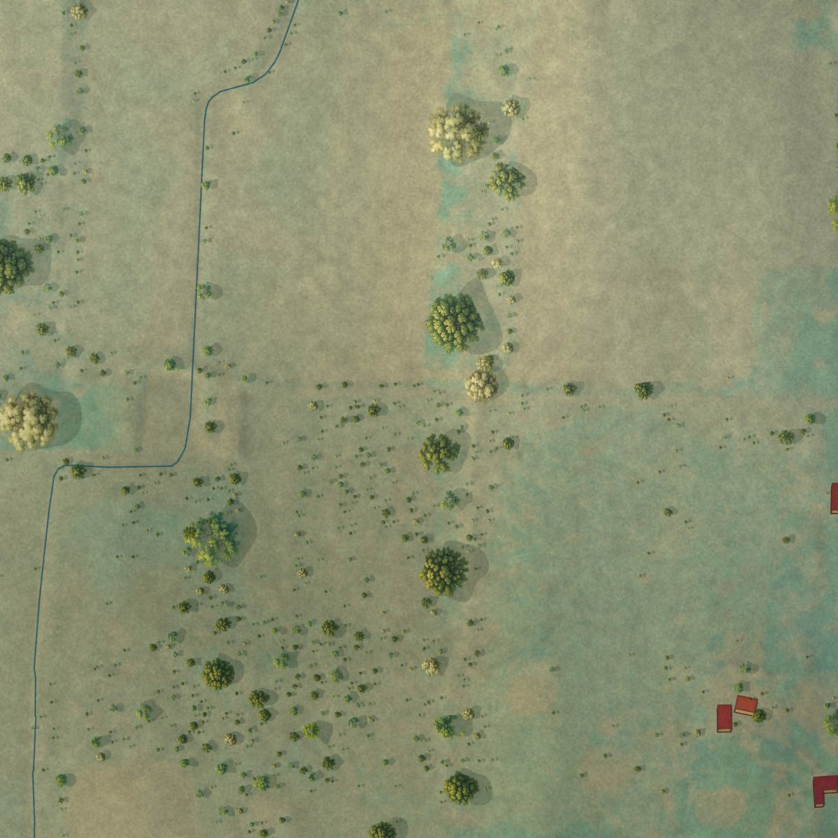 Second close-up of the map of Livonia Center, New York print showing more streets and buildings