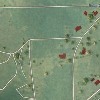 Second close-up of the map of Loachapoka, Alabama print showing more streets and buildings