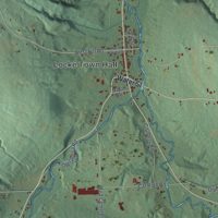 Second close-up of the map of Locke, New York print showing more streets and buildings
