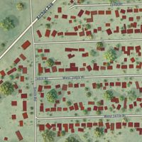 Second close-up of the map of Lockport Heights, Illinois print showing more streets and buildings