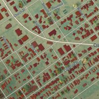 Second close-up of the map of Lockport, Louisiana print showing more streets and buildings