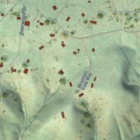 Second close-up of the map of Lockwood, California print showing more streets and buildings