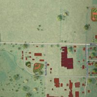 Second close-up of the map of Lockwood, Missouri print showing more streets and buildings