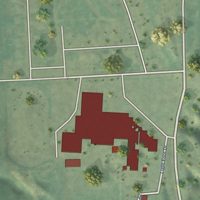 Second close-up of the map of Lodge Grass, Montana print showing more streets and buildings