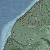 Second close-up of the map of Lofall, Washington print showing more streets and buildings