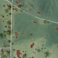 Second close-up of the map of Lohman, Missouri print showing more streets and buildings