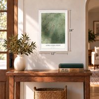 Loma Linda West, Texas map, 12 x 18 inch print in a white frame in an entryway
