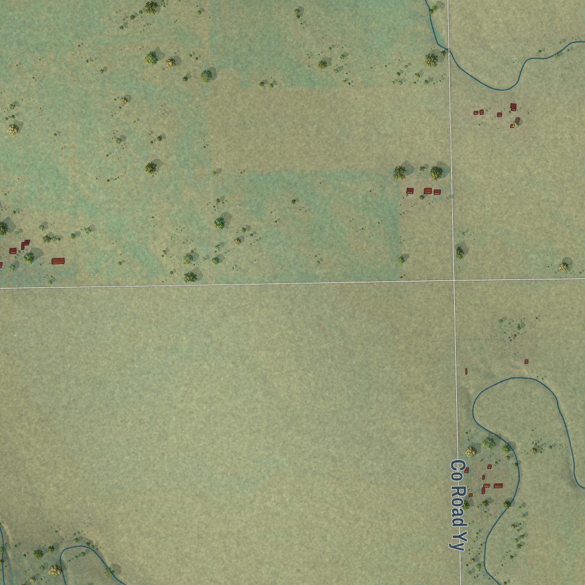 Second close-up of the map of Lone Star, Colorado print showing more streets and buildings