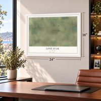 Lone Star, Colorado map, 18 x 24 inch print in a white frame in a home office