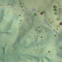 Second close-up of the map of Longcreek, South Carolina print showing more streets and buildings