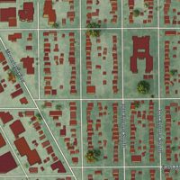 Second close-up of the map of Longfellow, Minnesota print showing more streets and buildings