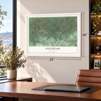Longswamp, Pennsylvania map, 18 x 24 inch print in a white frame in a home office