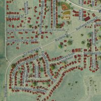 Second close-up of the map of Lonsdale, Minnesota print showing more streets and buildings