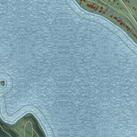 Second close-up of the map of Loon Lake, Washington print showing more streets and buildings