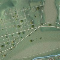 Second close-up of the map of Loop, Pennsylvania print showing more streets and buildings