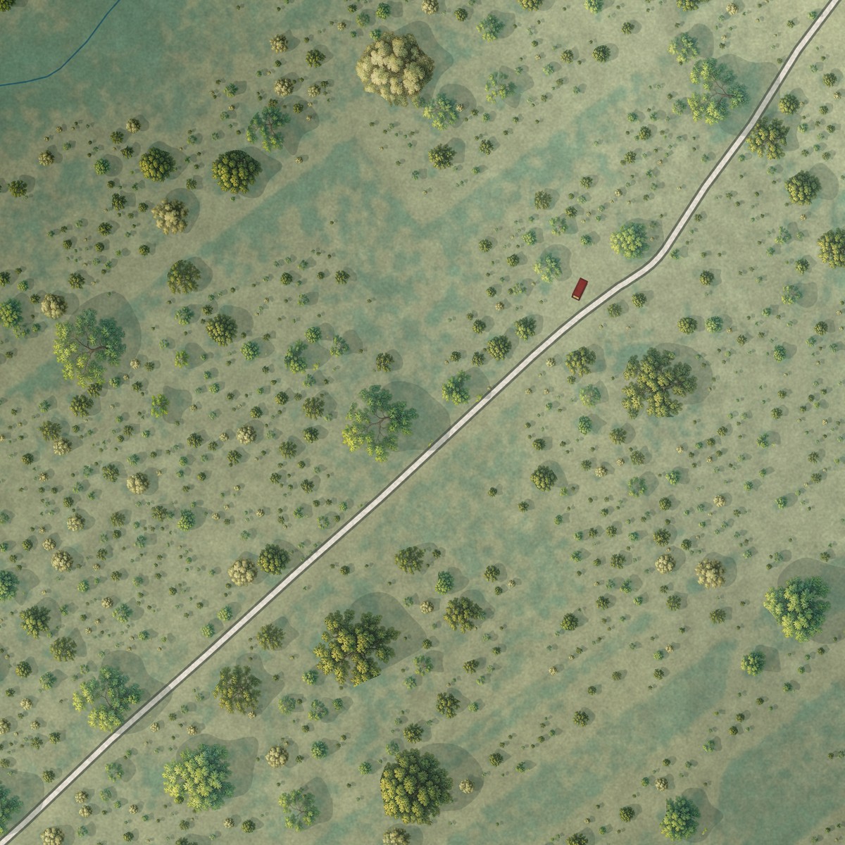 Second close-up of the map of Lopeño, Texas print showing more streets and buildings