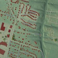 Second close-up of the map of Lorane, Pennsylvania print showing more streets and buildings