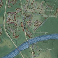 Second close-up of the map of Lorewood Grove, Delaware print showing more streets and buildings