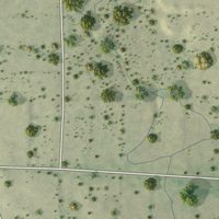 Second close-up of the map of Los Altos, Texas print showing more streets and buildings