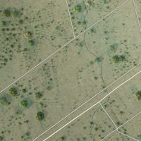 Second close-up of the map of Los Veteranos I, Texas print showing more streets and buildings