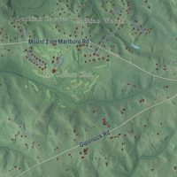 Second close-up of the map of Lothian, Maryland print showing more streets and buildings
