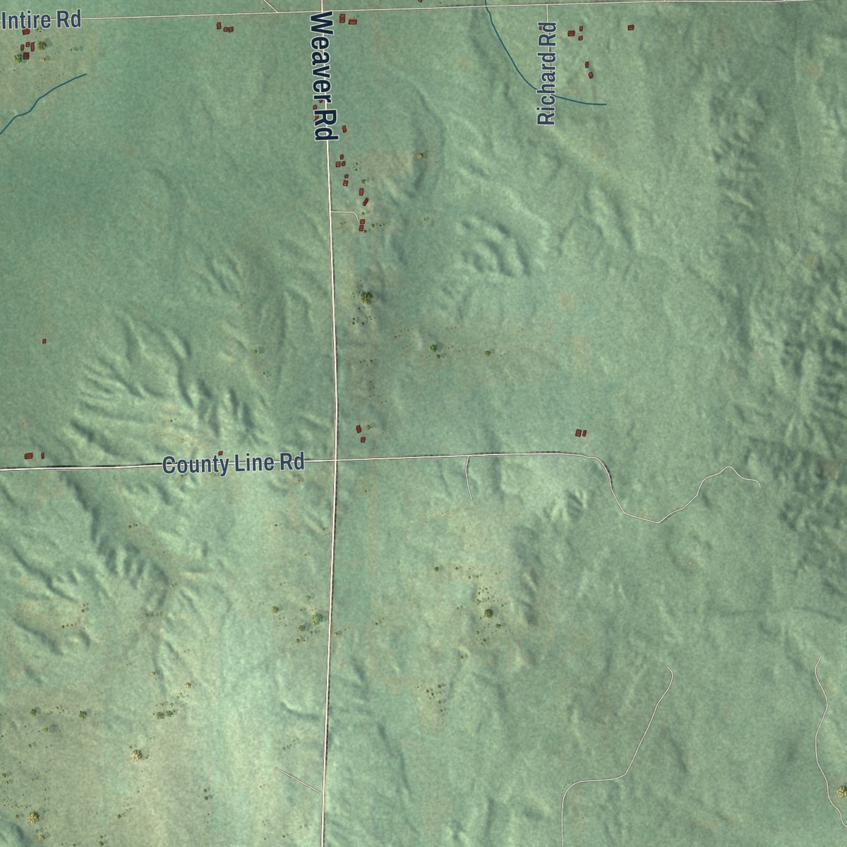 Second close-up of the map of Loud, Michigan print showing more streets and buildings