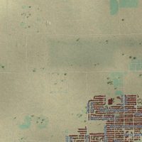 Second close-up of the map of Lovington, New Mexico print showing more streets and buildings