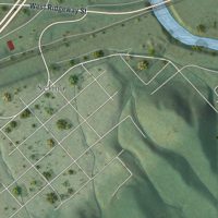 Second close-up of the map of Low Moor, Virginia print showing more streets and buildings